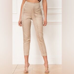 NWT Superdown Kimberly Cropped Snakeskin Pants XS